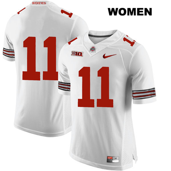 Ohio State Buckeyes Women's Austin Mack #11 White Authentic Nike No Name College NCAA Stitched Football Jersey GE19W01DM